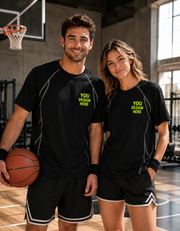 Men's Heavyweight Quick Dry T-Shirt, Sorona Ice Silk Sports Tee, Premium Streetwear Work Uniform Shirt, Custom Logo Printing Available
