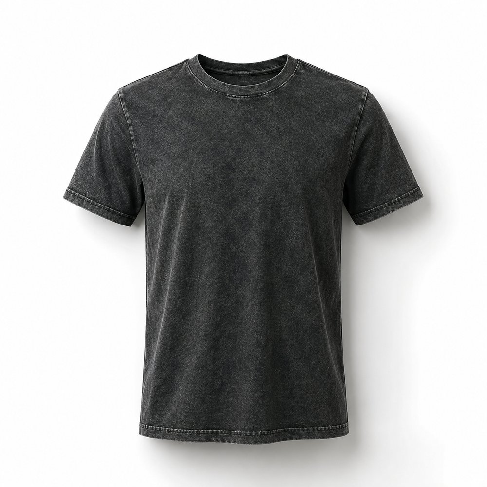 Custom Printed Washed Cotton T-Shirt 220gsm | Men and Women