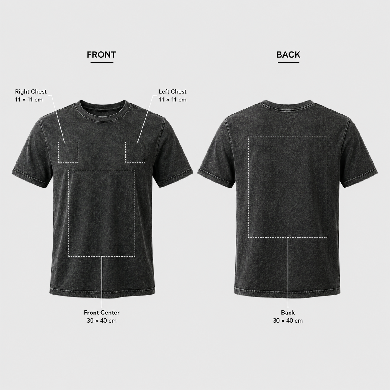 Custom Printed Washed Cotton T-Shirt 220gsm | Men and Women