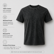 Custom Printed Washed Cotton T-Shirt 220gsm | Men and Women