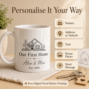 Handmade Personalised Housewarming Mug