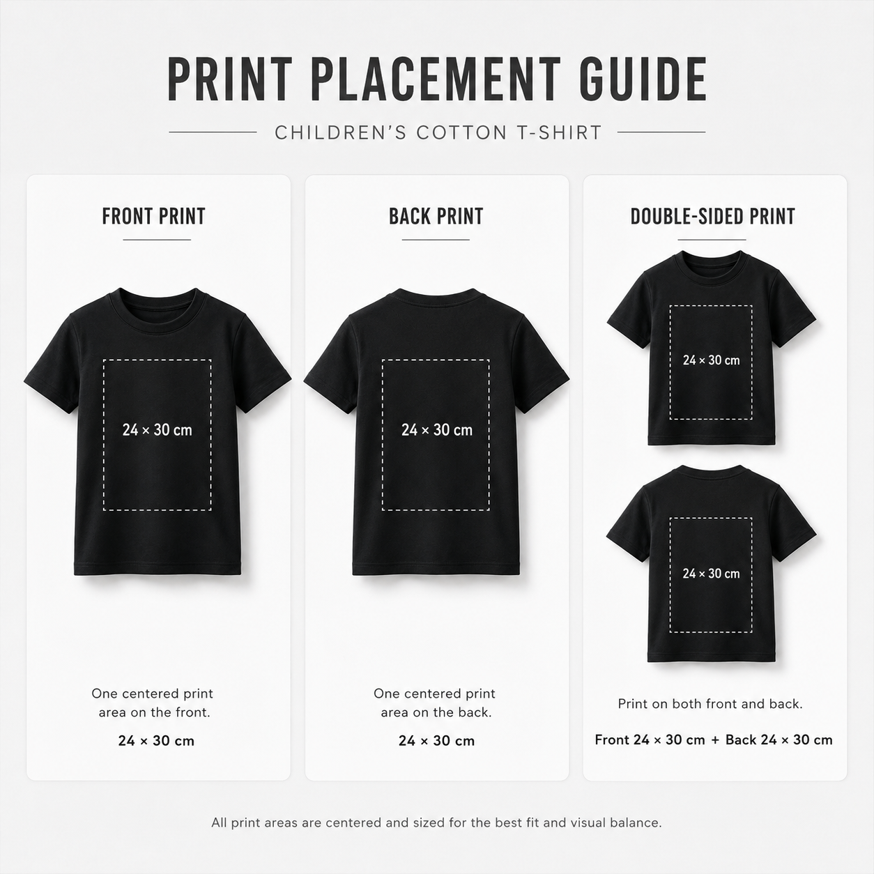Custom Printed Kids Cotton T-Shirt 180gsm | Youth Tee for Boys & Girls