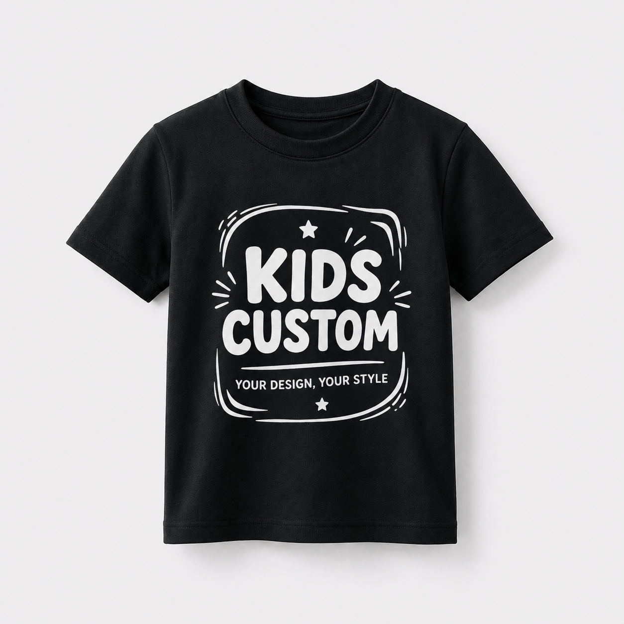 Custom Printed Kids Cotton T-Shirt 180gsm | Youth Tee for Boys & Girls