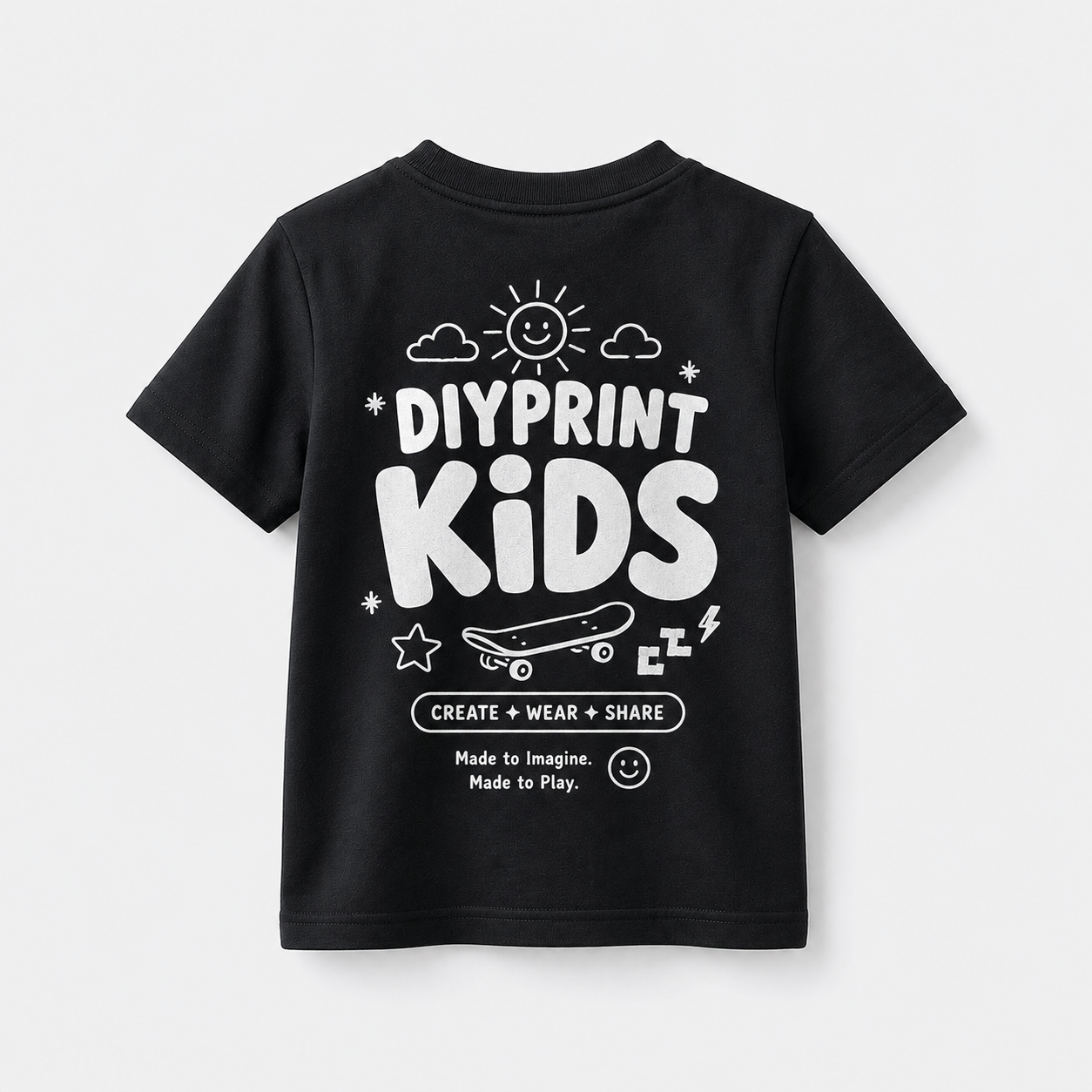 Custom Printed Kids Cotton T-Shirt 180gsm | Youth Tee for Boys & Girls