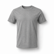 Plain grey cotton T-shirt product image for custom printing