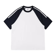 Model wearing the oversized cotton t-shirt in a streetwear style