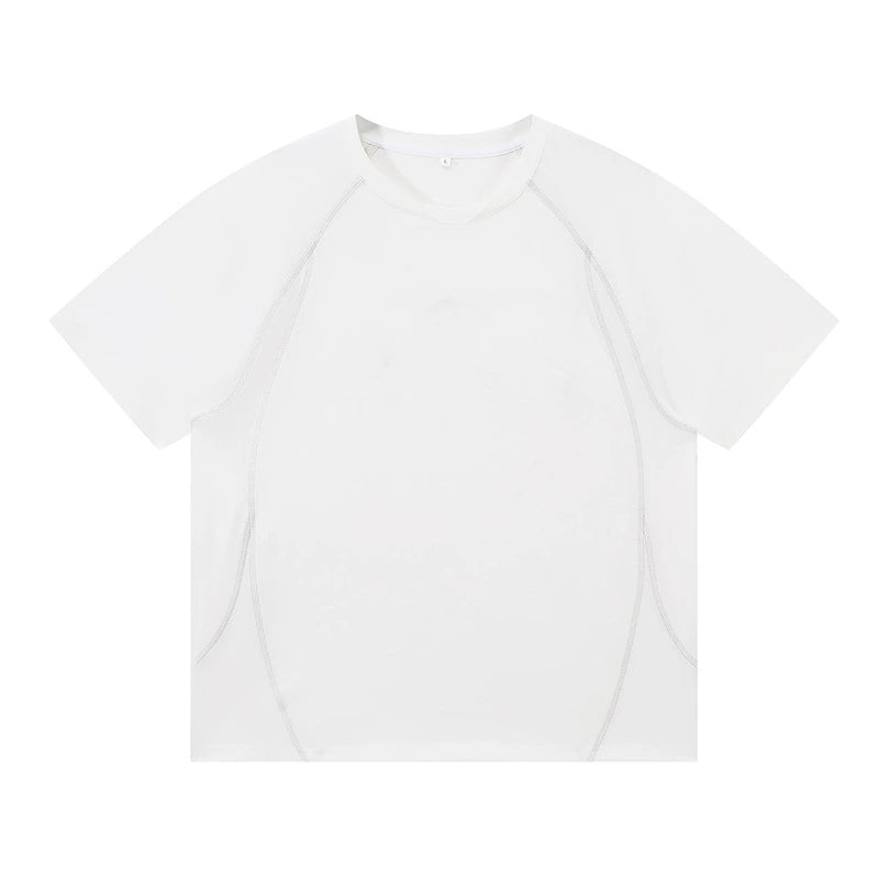 Polo shirt in white, grey, and black