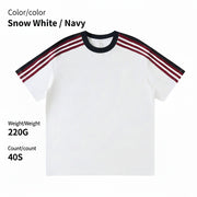 Men's polo shirt in snow white and navy