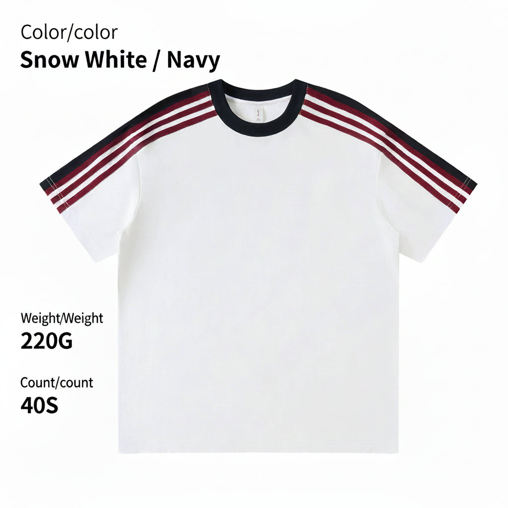 Men's polo shirt in snow white and navy
