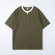 Model wearing polo shirt