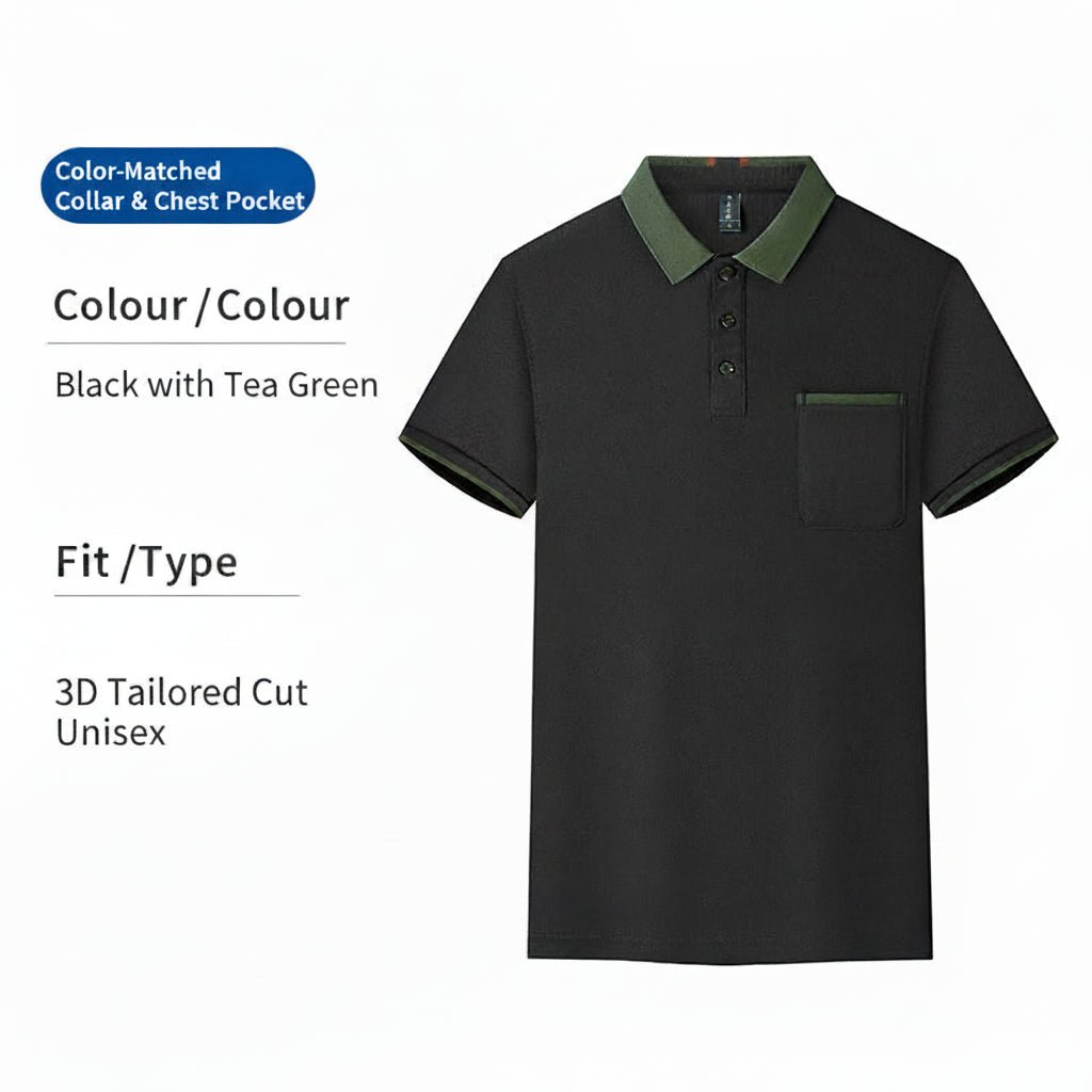 Breathable Polyester Long Sleeve Polo | Custom Logo Workwear | DIYPRINT - Diyprint