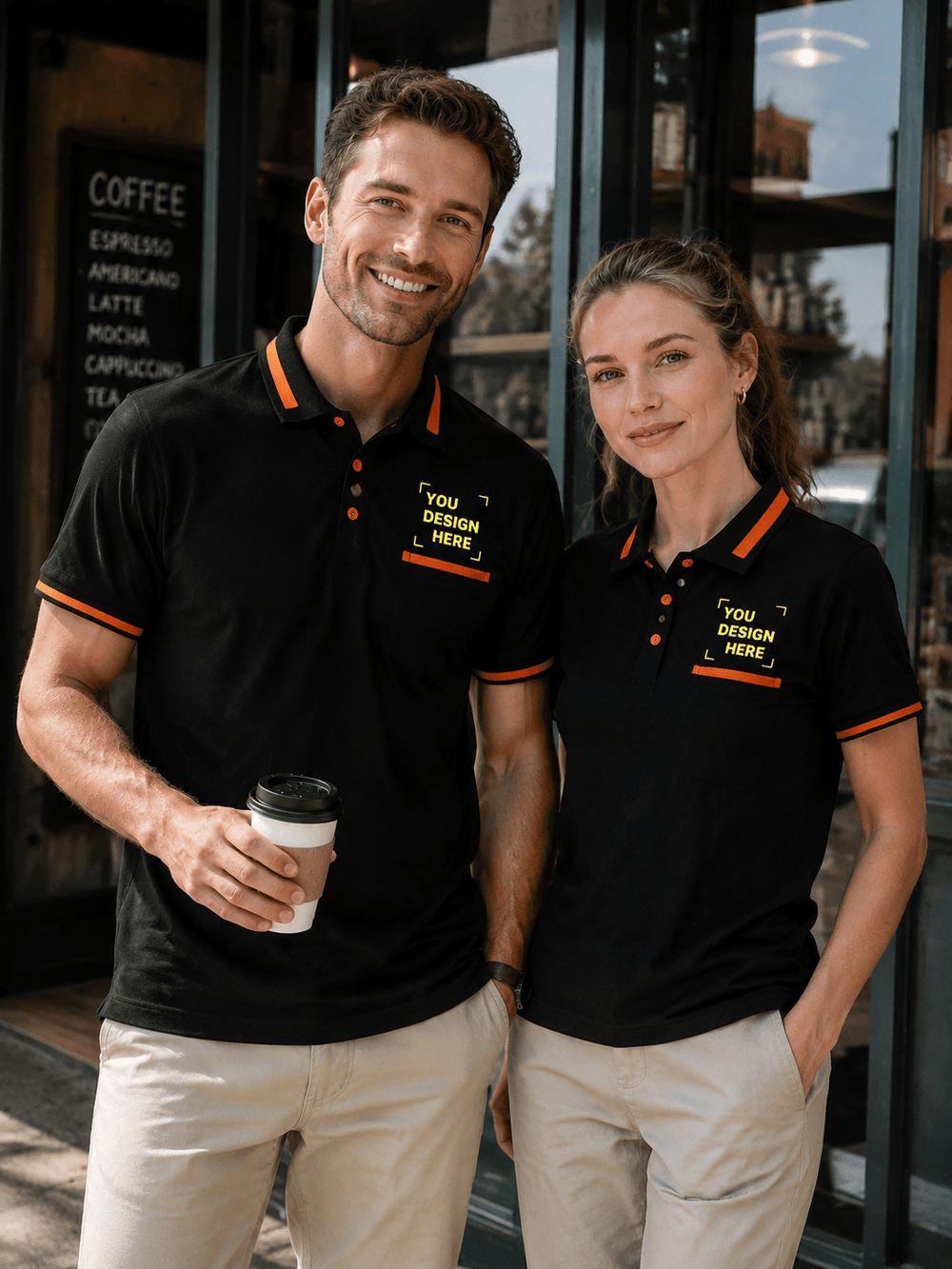 Breathable Polyester Long Sleeve Polo | Custom Logo Workwear | DIYPRINT - Diyprint