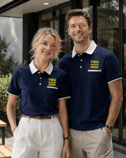 Breathable Polyester Long Sleeve Polo | Custom Logo Workwear | DIYPRINT - Diyprint