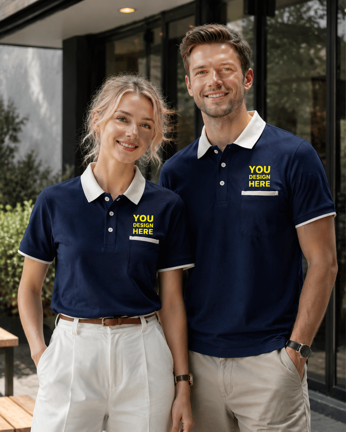 Breathable Polyester Long Sleeve Polo | Custom Logo Workwear | DIYPRINT - Diyprint