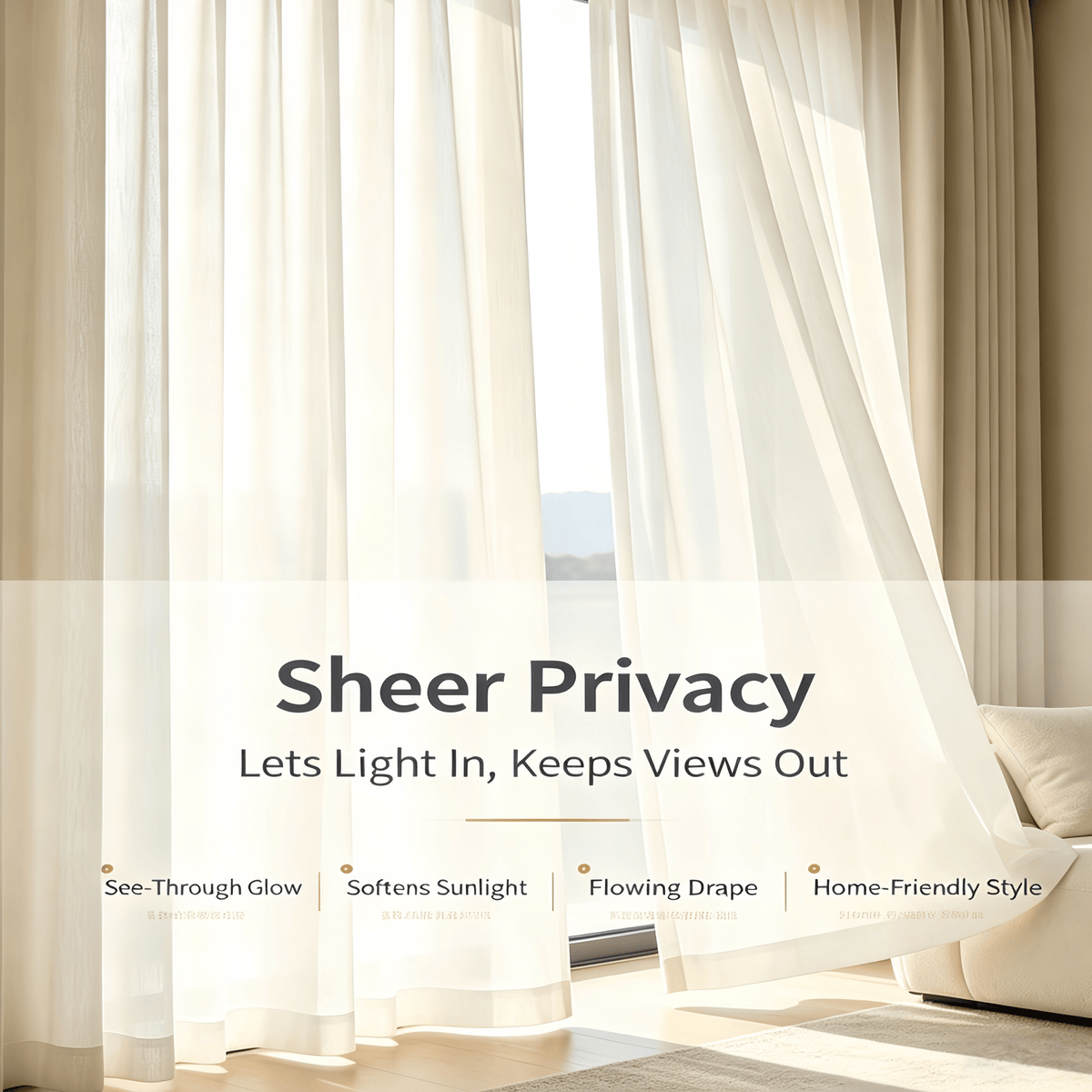 Custom Printed Diamond Mesh Sheer Curtain | Full-Panel Print | DIYPRINT - Diyprint