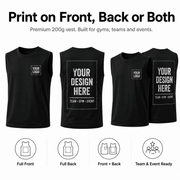 Custom Printed Men's Vest 200g - Diyprint
