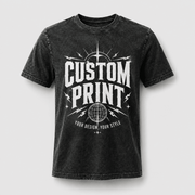 Custom Printed Washed Cotton T-Shirt 220gsm | Men and Women - Diyprint