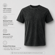 Custom Printed Washed Cotton T-Shirt 220gsm | Men and Women - Diyprint