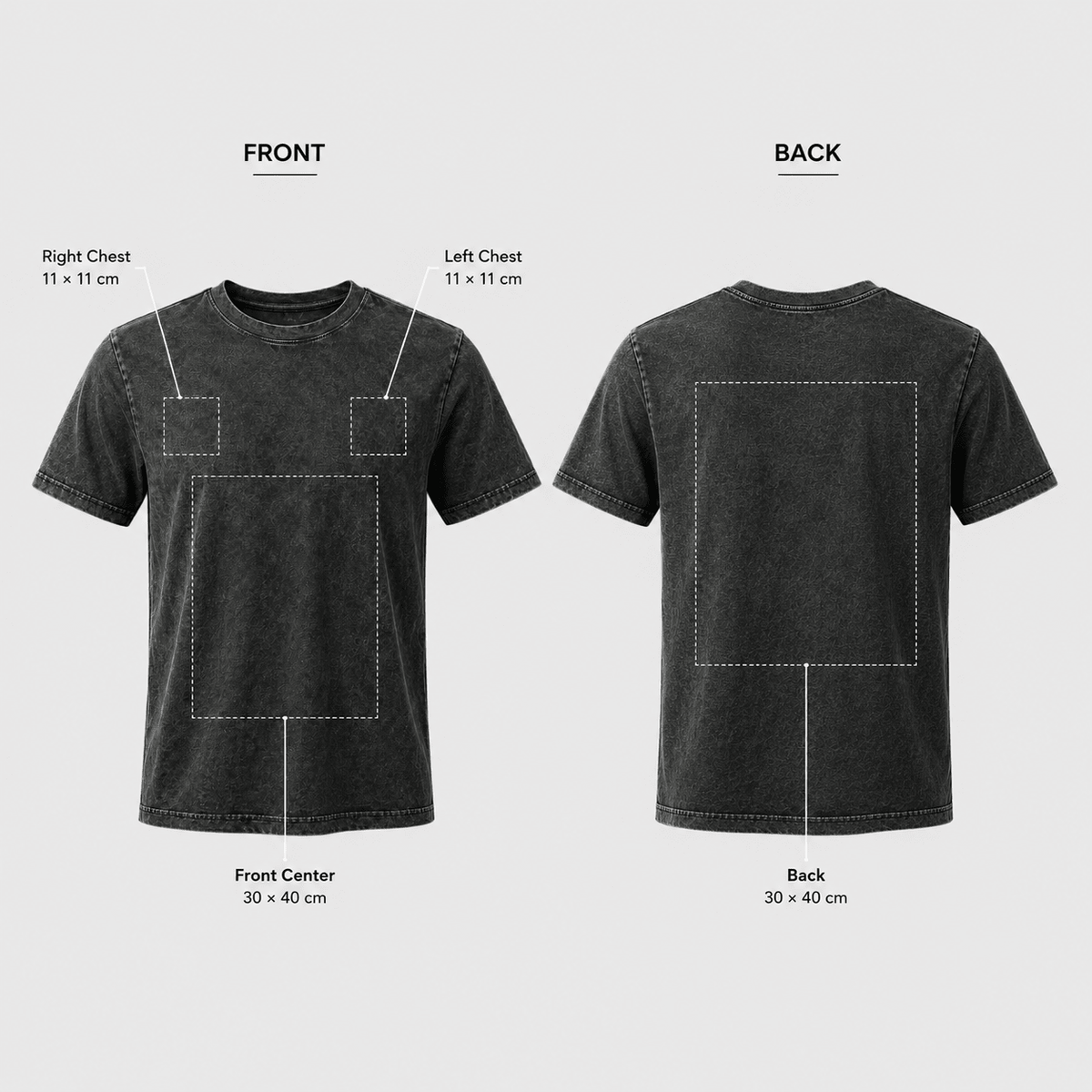 Custom Printed Washed Cotton T-Shirt 220gsm | Men and Women - Diyprint