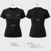 Custom Printed Women's Cotton T-Shirt 200gsm | Ladies Tee - Diyprint