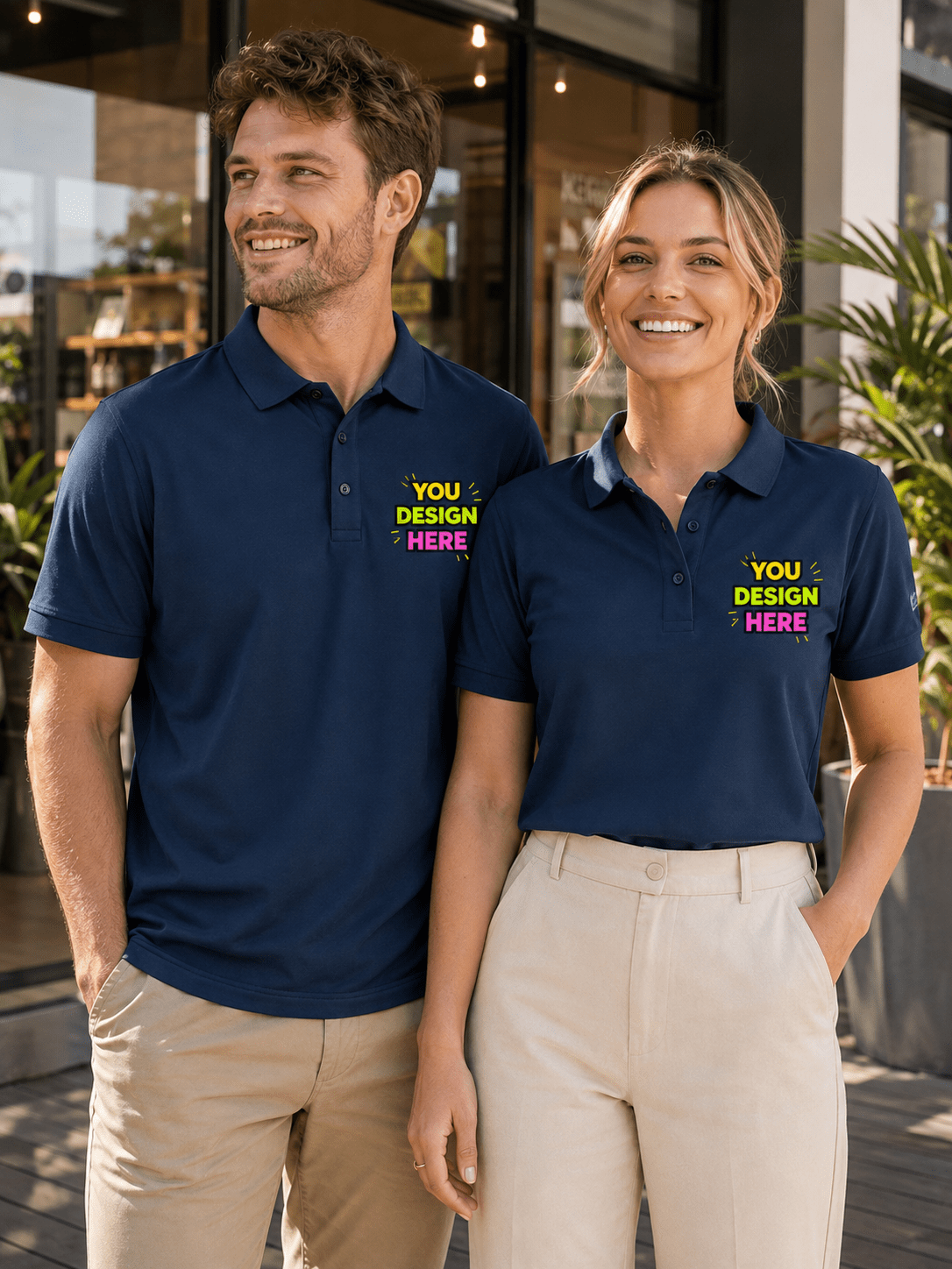 Men's Breathable Ice-Silk Polo Shirt | Custom Logo Workwear | DIYPRINT - Diyprint