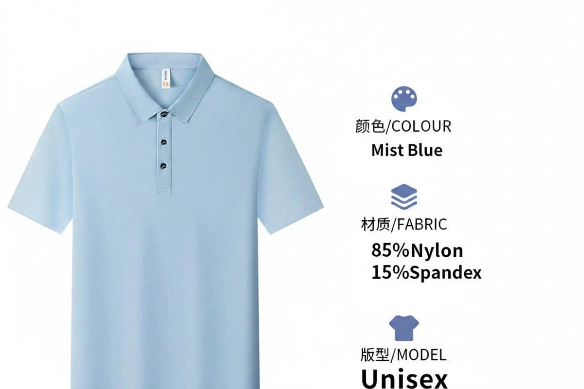 Men's Breathable Ice-Silk Polo Shirt | Custom Logo Workwear | DIYPRINT - Diyprint
