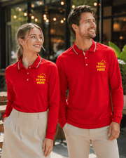 Men's Long Sleeve Polo Shirt | Custom Logo Workwear & Gift | DIYPRINT - Diyprint