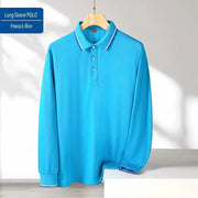Men's Long Sleeve Polo Shirt | Custom Logo Workwear & Gift Tee - Diyprint