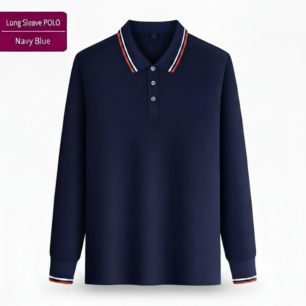 Men's Long Sleeve Polo Shirt | Custom Logo Workwear & Gift Tee - Diyprint