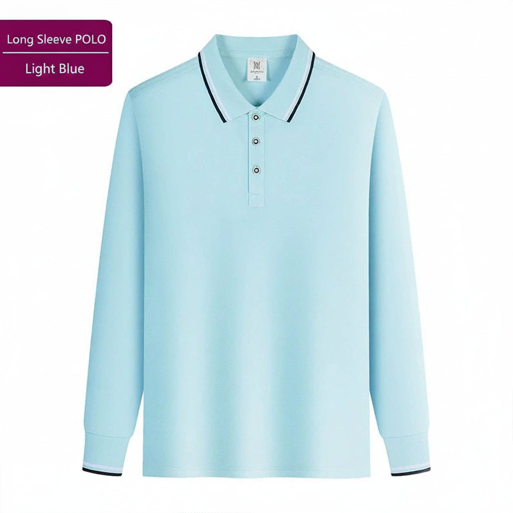 Men's Long Sleeve Polo Shirt | Custom Logo Workwear & Gift Tee - Diyprint