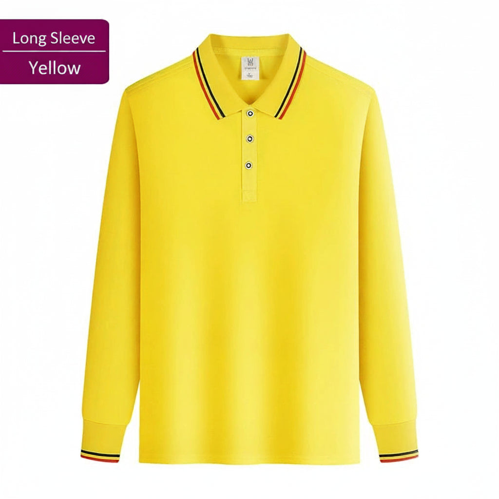 Men's Long Sleeve Polo Shirt | Custom Logo Workwear & Gift Tee - Diyprint