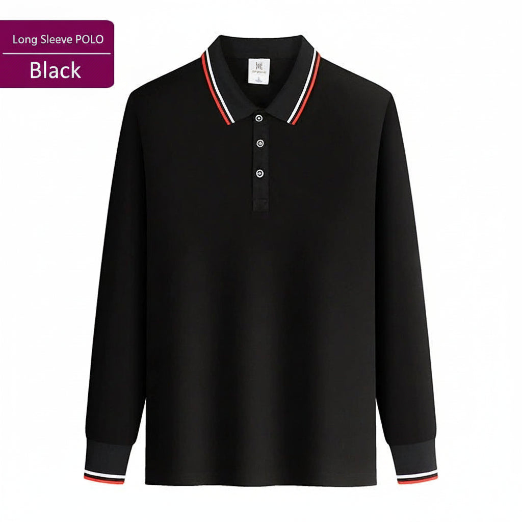 Men's Long Sleeve Polo Shirt | Custom Logo Workwear & Gift Tee - Diyprint