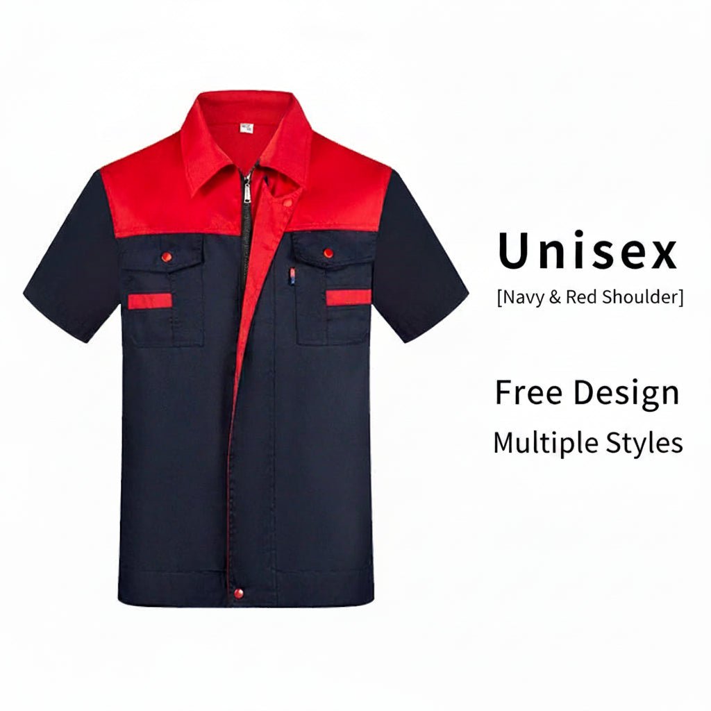 Reflective Trim Work Polo Shirt | Custom Embroidery Uniform | DIYPRINT - Diyprint
