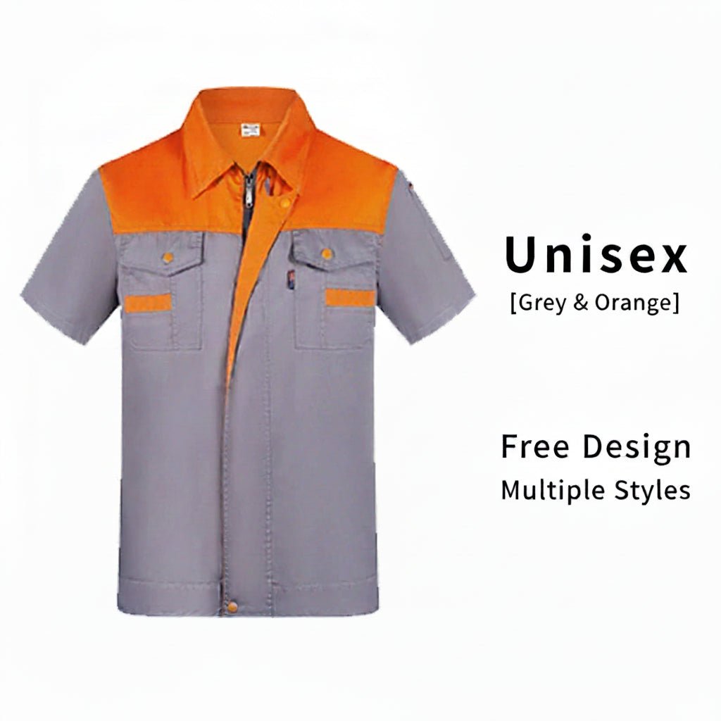 Reflective Trim Work Polo Shirt | Custom Embroidery Uniform | DIYPRINT - Diyprint