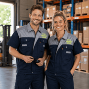 Reflective Trim Work Polo Shirt | Custom Embroidery Uniform | DIYPRINT - Diyprint