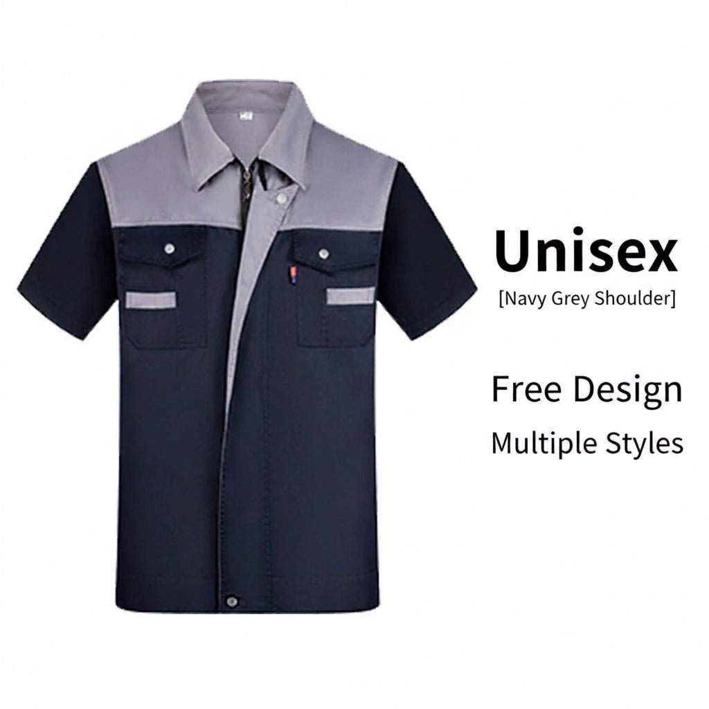 Reflective Trim Work Polo Shirt | Custom Embroidery Uniform | DIYPRINT - Diyprint