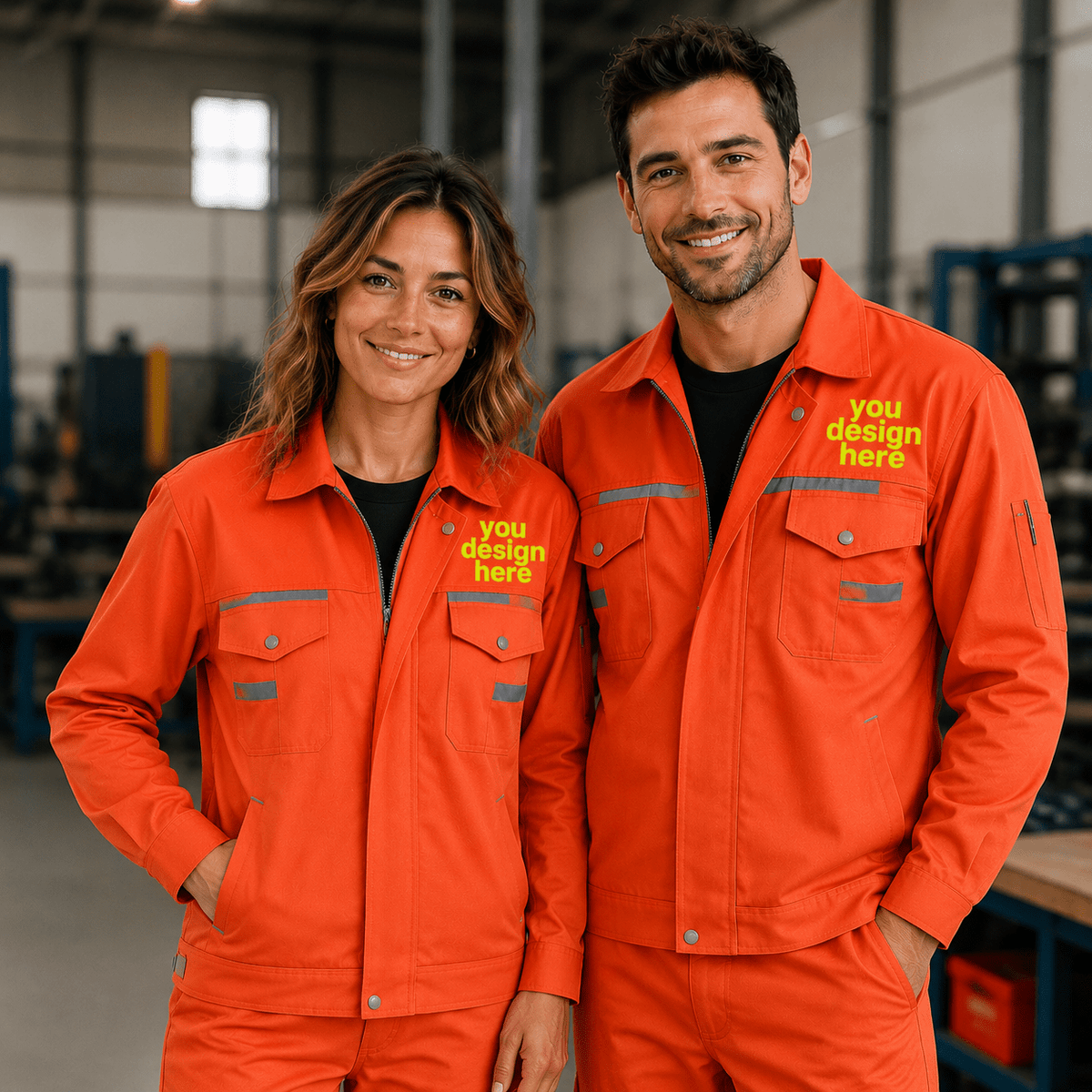 Two-Tone Work Jacket / Custom Work Uniform Jacket - Diyprint