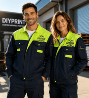 Two-Tone Work Jacket / Custom Work Uniform Jacket - Diyprint