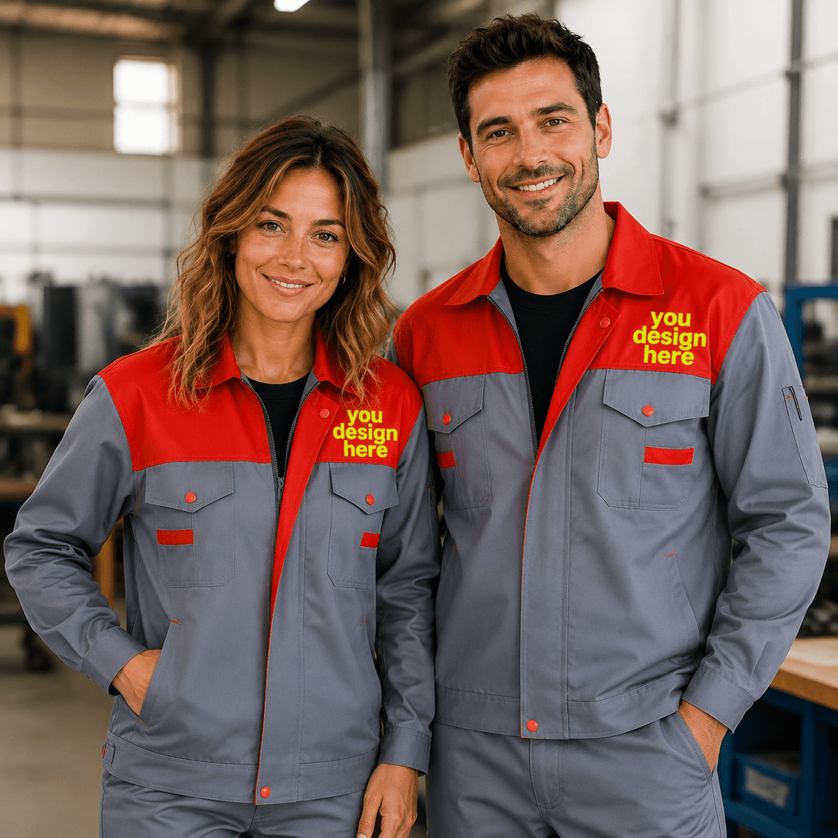 Two-Tone Work Jacket / Custom Work Uniform Jacket - Diyprint